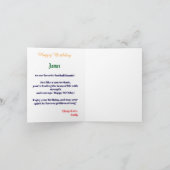 Niedlicher Gridiron Wasserfarbensplash Geburtstag Karte (Innenseite)