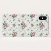 Niedlicher, griechisch-rosa Rosen-weißer Hintergru Case-Mate iPhone Hülle (Rückseite (Horizontal))