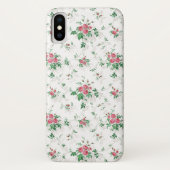 Niedlicher, griechisch-rosa Rosen-weißer Hintergru Case-Mate iPhone Hülle (Rückseite)