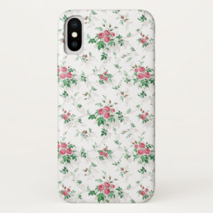 Niedlicher, griechisch-rosa Rosen-weißer Hintergru Case-Mate iPhone Hülle