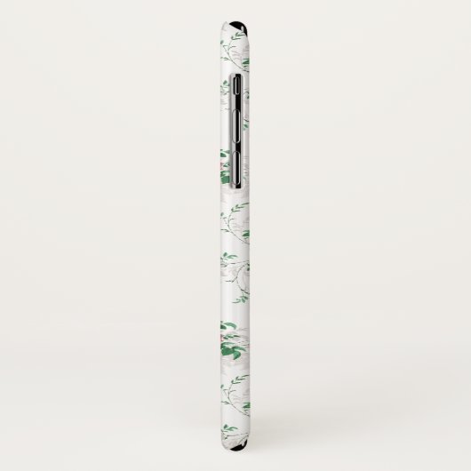 Niedlicher, griechisch-rosa Rosen-weißer Hintergru Case-Mate iPhone Hülle (Hinten/Links)