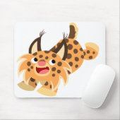 Niedlicher griechischer Cartoon Bobcat Mousepad (Mit Mouse)