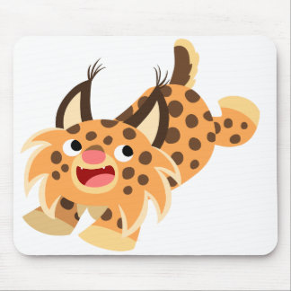 Niedlicher griechischer Cartoon Bobcat Mousepad