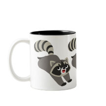 Niedlicher griechischer Cartoon Raccoon