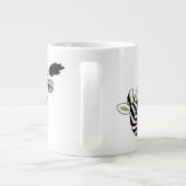 Niedlicher griechischer Cartoon Zebra Jumbo Tasse (Rückseite)