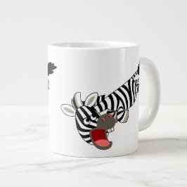 Niedlicher griechischer Cartoon Zebra Jumbo Tasse