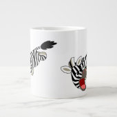 Niedlicher griechischer Cartoon Zebra Jumbo Tasse (Vorderseite)