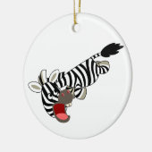Niedlicher griechischer Cartoon Zebra Keramik Ornament (Links)
