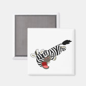 Niedlicher griechischer Cartoon Zebra Magnet (Vorderseite/Rückseite)