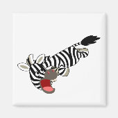 Niedlicher griechischer Cartoon Zebra Magnet (Vorne)