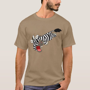 Niedlicher griechischer Cartoon Zebra T - Shirt