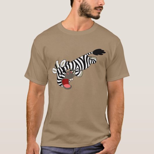 Niedlicher griechischer Cartoon Zebra T - Shirt (Vorderseite)