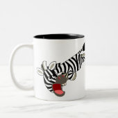 Niedlicher griechischer Cartoon Zebra Tasse (Links)