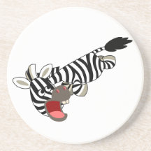 Niedlicher griechischer Cartoon Zebra Untersetzer