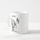 Niedlicher Grim Sensenmann Personalisierte Hallowe Kaffeetasse (Vorderseite Links)