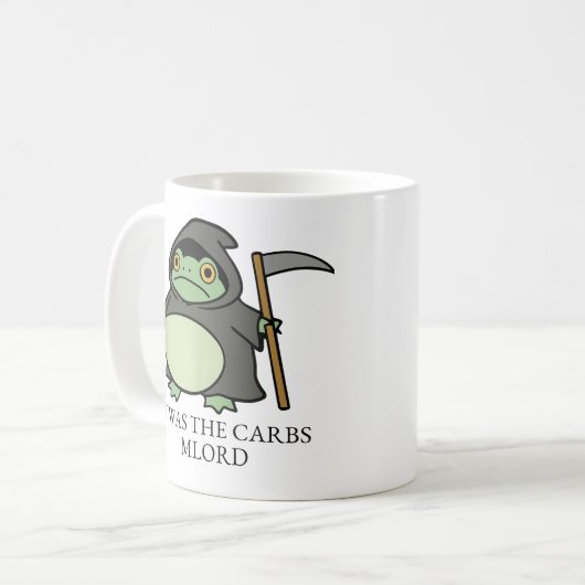 Niedlicher grimmiger Sensenmann Frog - Das war der Kaffeetasse (Vorderseite Links)
