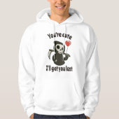 Niedlicher grimmiger Sensenmann mit romantischem H Hoodie (Vorderseite)