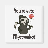 Niedlicher grimmiger Sensenmann mit romantischem H Magnet (Vorne)