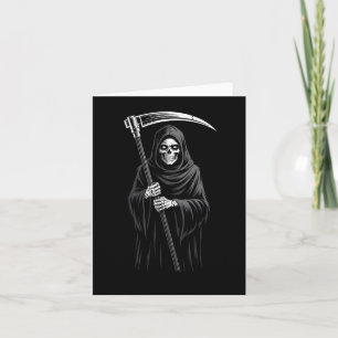 Niedlicher grimmiger Sensenmann Spooky Grave Candy Karte