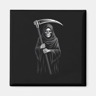 Niedlicher grimmiger Sensenmann Spooky Grave Candy Magnet