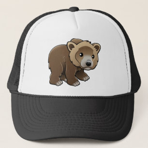 niedlicher Grizzly, Braun oder Kodiakbär Truckerkappe