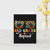 niedlicher Groovy Teacher Student Back T Karte (Gelbe Blume)