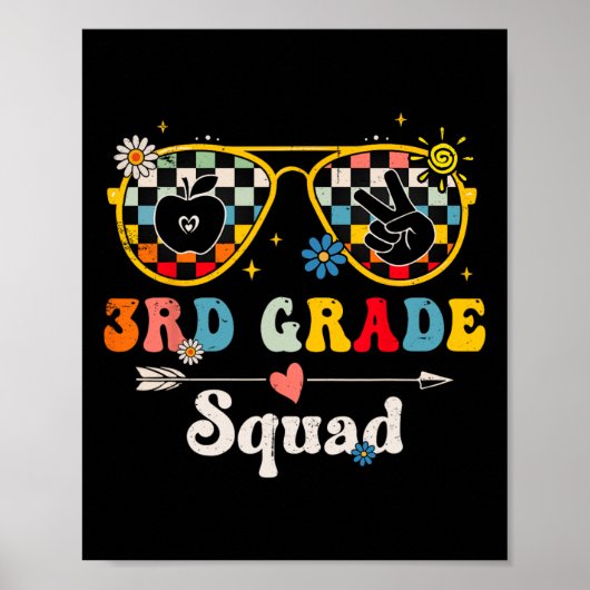 niedlicher Groovy Teacher Student Back T Poster (Vorne)