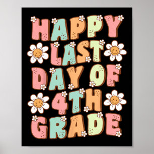 Niedlicher Groovy-Tee der vierten Klasse Poster