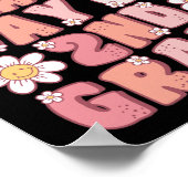 Niedlicher Groovy Tee zweiter Klasse Poster (Ecke)