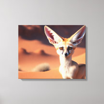 Niedlicher, großartiger Fennec-Fuchs in der Wüste