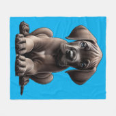 Niedlicher, großartiger Welpe Fleecedecke (Vorderseite (Horizontal))