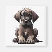 Niedlicher, großartiger Welpe Magnet (Vorne)