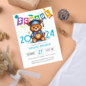 Niedlicher Großbär Kindergarten Abschluss Einladun Einladung