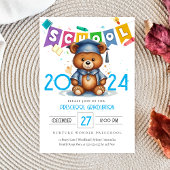 Niedlicher Großbär Kindergarten Abschluss Einladun Einladung