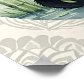 Niedlicher großer Chubby-Panda in einer Lotus-Pose Poster (Ecke)