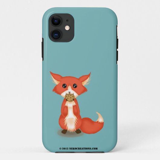 Niedlicher großer mit Augen Fox, der ein Plätzchen Case-Mate iPhone Hülle (Rückseite)