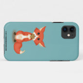 Niedlicher großer mit Augen Fox, der ein Plätzchen Case-Mate iPhone Hülle (Rückseite (Horizontal))