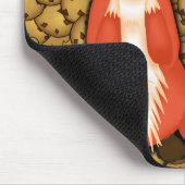 Niedlicher großer mit Augen Fox, der ein Plätzchen Mousepad (Ecke)