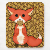 Niedlicher großer mit Augen Fox, der ein Plätzchen Mousepad (Vorne)