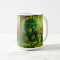 Niedlicher großer Mit Augen Orientalischer Drache