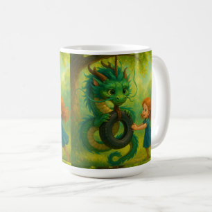 Niedlicher großer Mit Augen Orientalischer Drache  Kaffeetasse