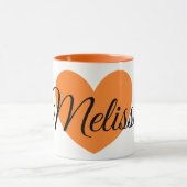 Niedlicher großer orange tasse (Zentrum)