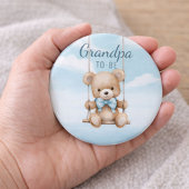 Niedlicher Großvater als Teddy Bear Baby-Duschknop Button