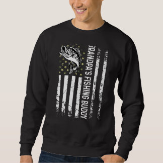Niedlicher Großvaters Angelbuddy Young Fisherman Sweatshirt