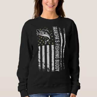 Niedlicher Großvaters Angelbuddy Young Fisherman Sweatshirt