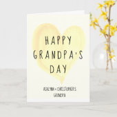 Niedlicher Großvatertag zum Vatertag Karte (Gelbe Blume)