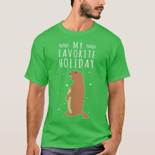 Niedlicher Groundhog Rodent Lieblingshotel Urlaub T-Shirt