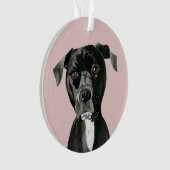 Niedlicher Gruben-Stier-Hund Ornament (Vorderseite)