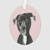 Niedlicher Gruben-Stier-Hund Ornament (Vorderseite)