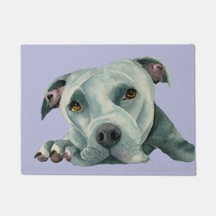 Niedlicher Gruben-Stier-Terrier der Hundekunst- Fußmatte